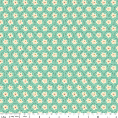 Southern Charm Mint Peach Blossoms Yardage by RBD Designers for Riley Blake Designs