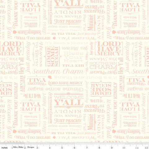 Southern Charm Cloud Text Yardage by RBD Designers for Riley Blake Designs