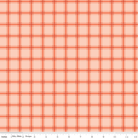 Southern Charm Peaches 'N Cream Gingham Yardage by RBD Designers for Riley Blake Designs