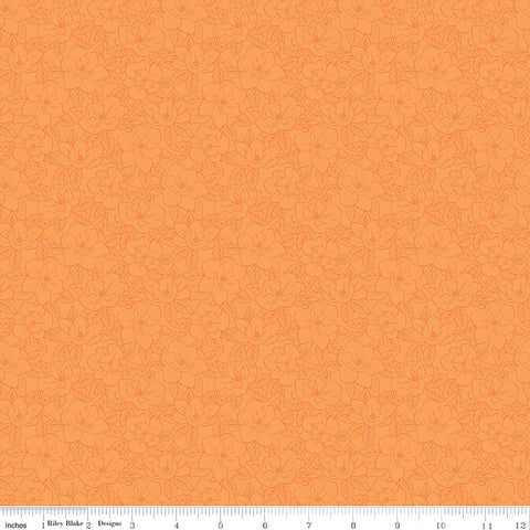 Southern Charm Orange Magnolia Tonal Yardage by RBD Designers for Riley Blake Designs