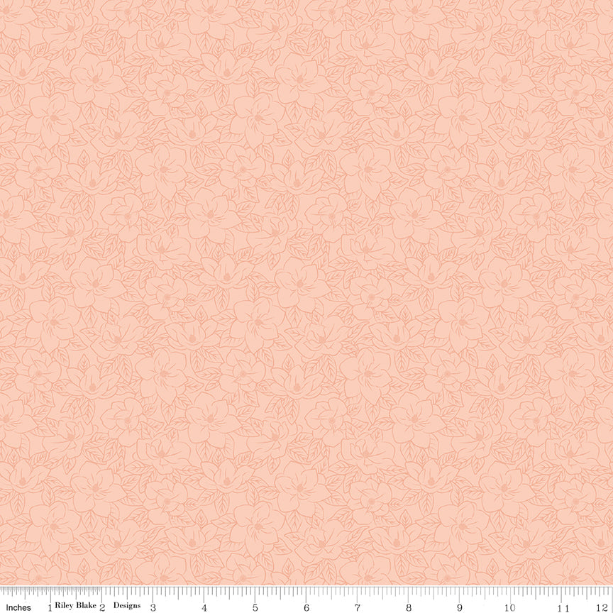 Southern Charm Peaches 'N Cream Magnolia Tonal Yardage by RBD Designers for Riley Blake Designs
