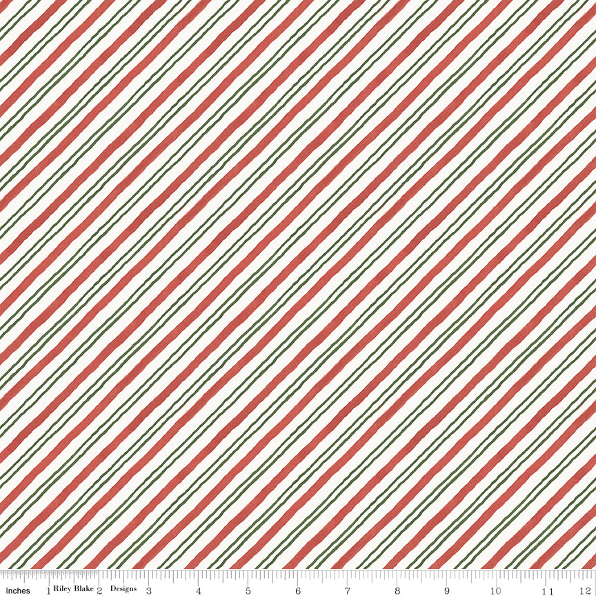 Holiday Spirit Multi Stripe Yardage by Lisa Audit for Riley Blake Designs