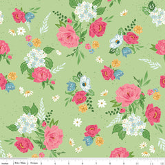 Correspondence Grass Main Yardage by Beverly McCullough for Riley Blake Designs