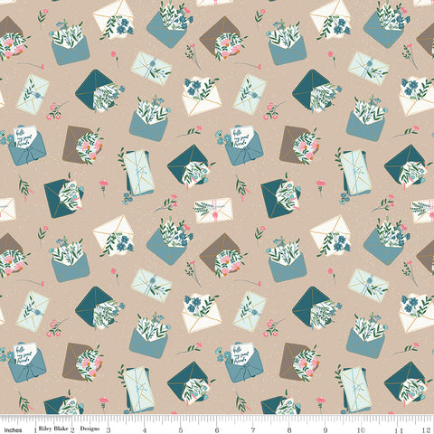 Correspondence Beach Letters Yardage by Beverly McCullough for Riley Blake Designs