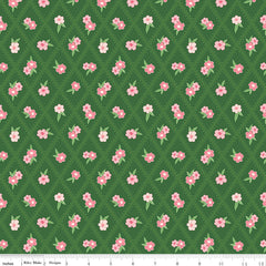 Correspondence Pickle Stitched Flowers Yardage by Beverly McCullough for Riley Blake Designs