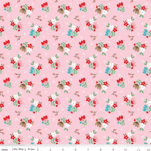 Whimsical Woodland Pink Floral Yardage by Tasha Noel for Riley Blake Designs