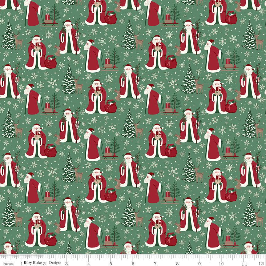 Christmas Time Green Main Yardage by Dani Mogstad for Riley Blake Designs