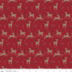 Christmas Time Red Deer Yardage by Dani Mogstad for Riley Blake Designs