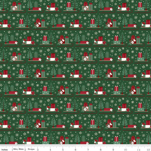 Christmas Time Forest Sleds Yardage by Dani Mogstad for Riley Blake Designs