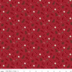 Christmas Time Red Foliage Yardage by Dani Mogstad for Riley Blake Designs