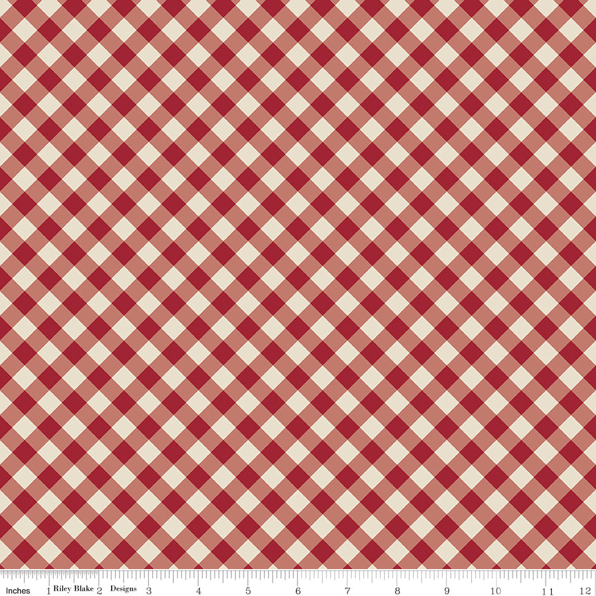 Christmas Time Linen Plaid Yardage by Dani Mogstad for Riley Blake Designs