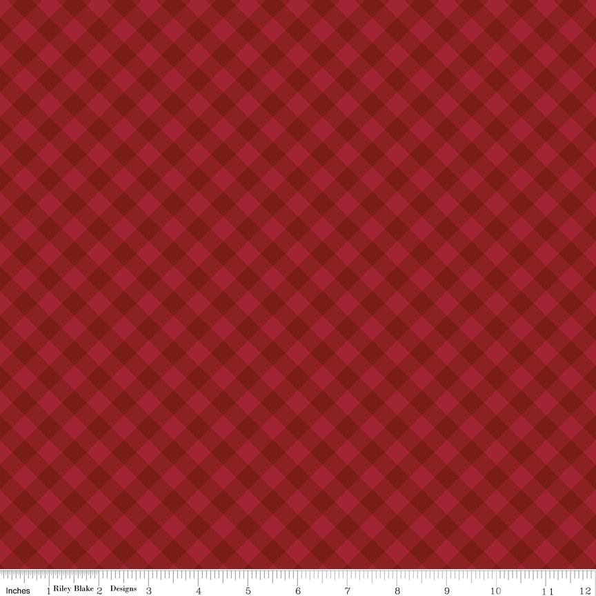 Christmas Time Red Plaid Yardage by Dani Mogstad for Riley Blake Designs