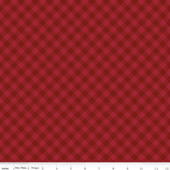 Christmas Time Red Plaid Yardage by Dani Mogstad for Riley Blake Designs