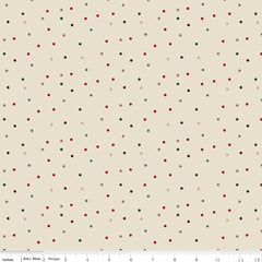 Christmas Time Linen Dots Yardage by Dani Mogstad for Riley Blake Designs