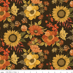Bountiful Mocha Main Yardage by Sandy Gervais for Riley Blake Designs