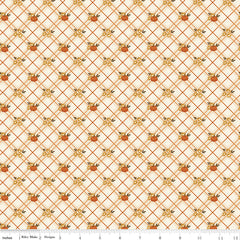 Bountiful Cream Pumpkin Plaid Yardage by Sandy Gervais for Riley Blake Designs
