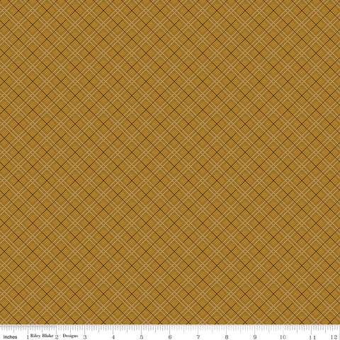 Bountiful Butterscotch Plaid Yardage by Sandy Gervais for Riley Blake Designs