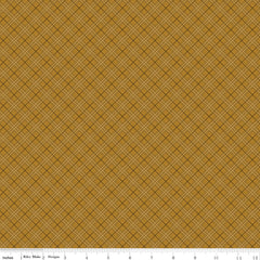 Bountiful Butterscotch Plaid Yardage by Sandy Gervais for Riley Blake Designs