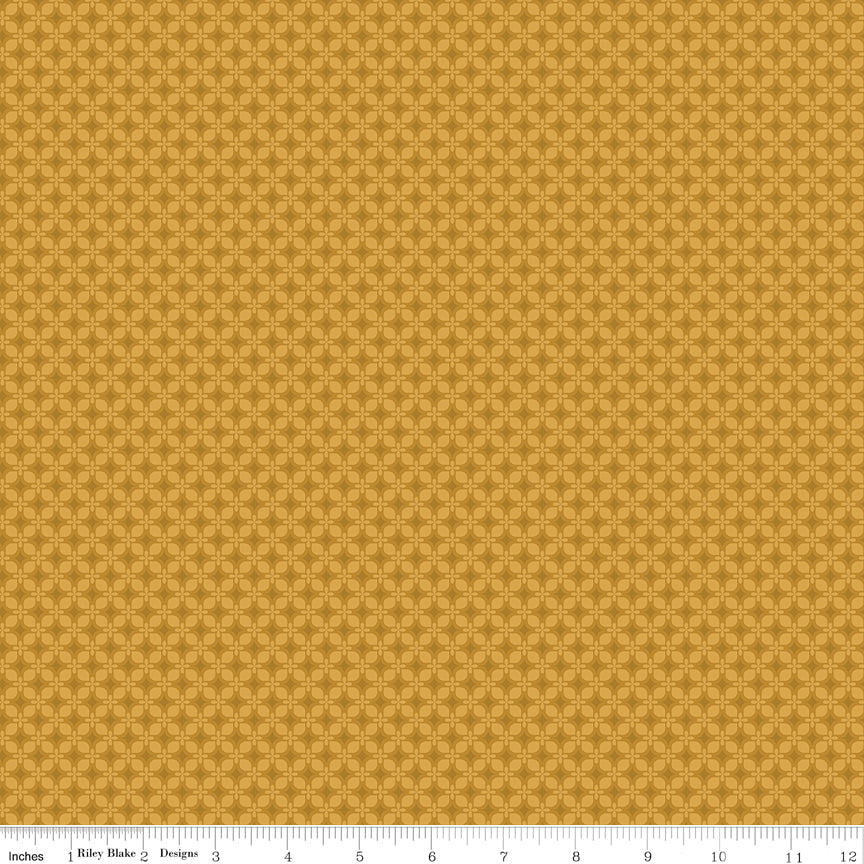 Bountiful Gold Geometric Yardage by Sandy Gervais for Riley Blake Designs