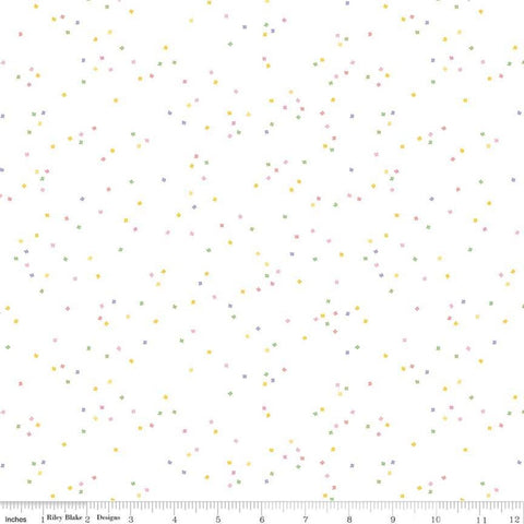 Blossom Spring on White Yardage by Christopher Thompson for Riley Blake Designs