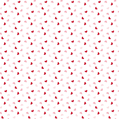 Seasonal Basics White Heart Toss Yardage by Christopher Thompson for Riley Blake Designs