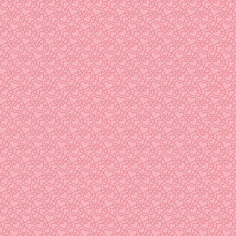 Seasonal Basics Pink Heart Outlines Yardage by Christopher Thompson for Riley Blake Designs
