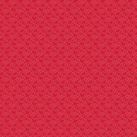 Seasonal Basics Red Heart Outlines Yardage by Christopher Thompson for Riley Blake Designs