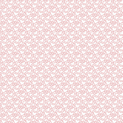 Seasonal Basics White Heart Outlines Yardage by Christopher Thompson for Riley Blake Designs