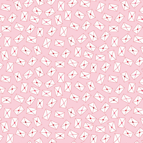 Seasonal Basics Pink Love Notes Yardage by Christopher Thompson for Riley Blake Designs