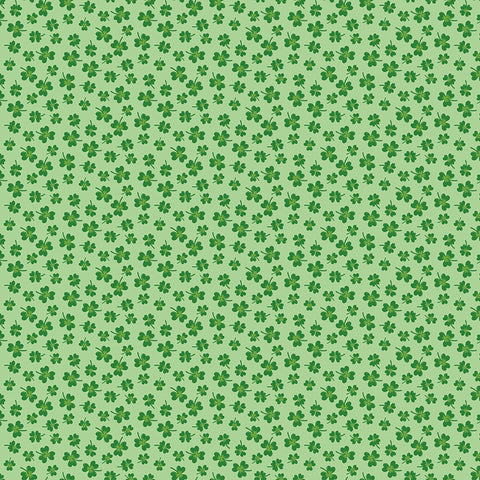 Seasonal Basics Light Green Shamrocks Yardage by Christopher Thompson for Riley Blake Designs