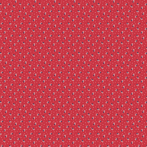 Seasonal Basics Red Grand Ol' Flag Yardage by Christopher Thompson for Riley Blake Designs