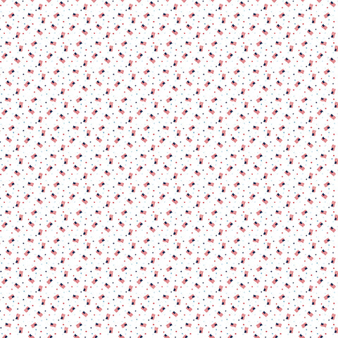 Seasonal Basics White Grand Ol' Flag Yardage by Christopher Thompson for Riley Blake Designs