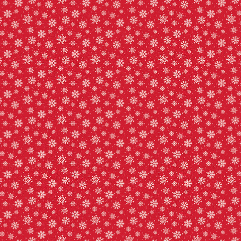 Seasonal Basics Red Snowflakes Yardage by Christopher Thompson for Riley Blake Designs