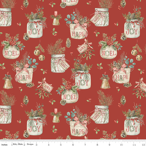 Holiday Spirit Red Main Yardage by Lisa Audit for Riley Blake Designs