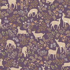 My Darling Deer Plum Darling Yardage by Michal Marko for Poppie Cotton Fabrics