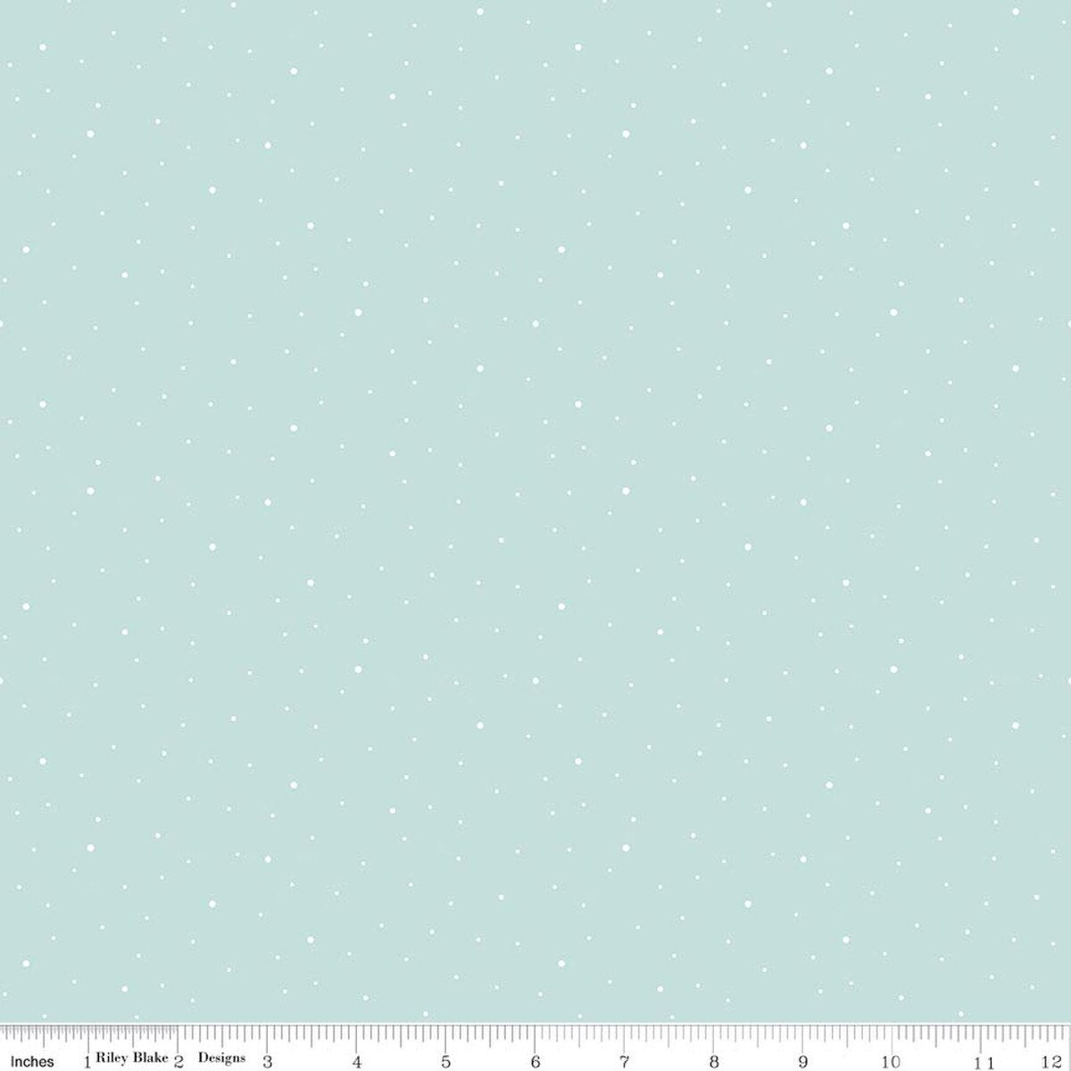 Designer Flannel Aqua Dapple Dot Yardage by RBD Designers for Riley Blake Designs