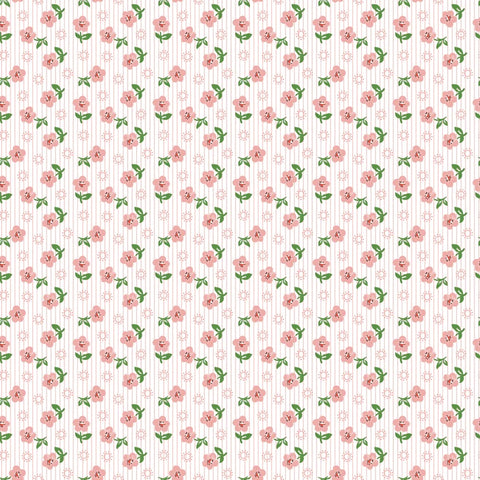 Flower Market Pink Sugar Petals Yardage by Elea Lutz for Poppie Cotton Fabrics