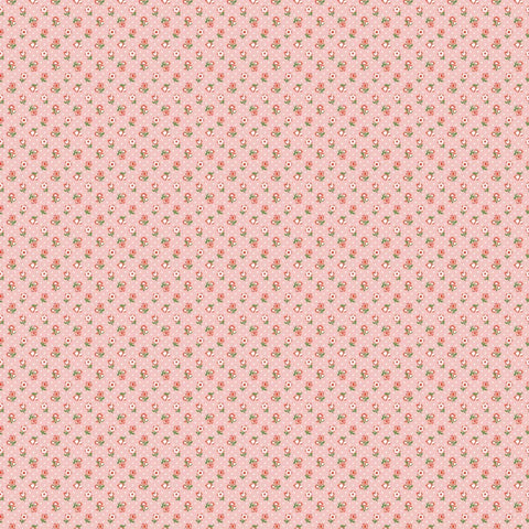 Flower Market Pink Flower Freckles Yardage by Elea Lutz for Poppie Cotton Fabrics