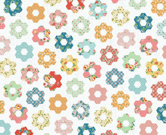 Flower Market Grandmother's Garden Quilt Panel by Elea Lutz for Poppie Cotton Fabrics