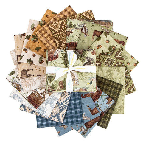 PREORDER Whispering Pines Fat Quarter Bundle by RBD Designers for Riley Blake Designs