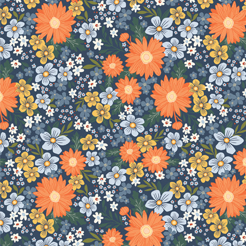 Happy Camper Retro Blooms Yardage by Maureen Cracknell for Art Gallery Fabrics