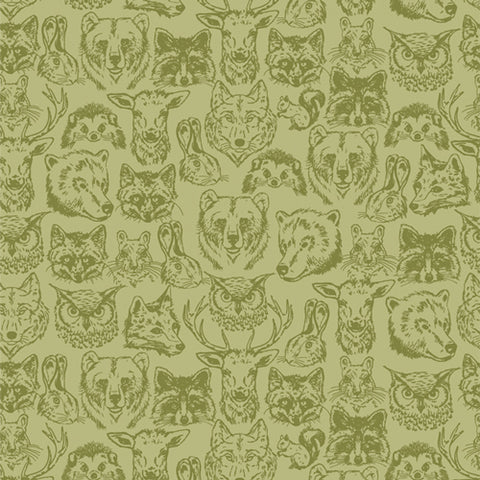 Happy Camper Wildlife Buddies Yardage by Maureen Cracknell for Art Gallery Fabrics