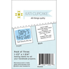 Woven Labels Blue Baby's Quilt by Kati Cupcake
