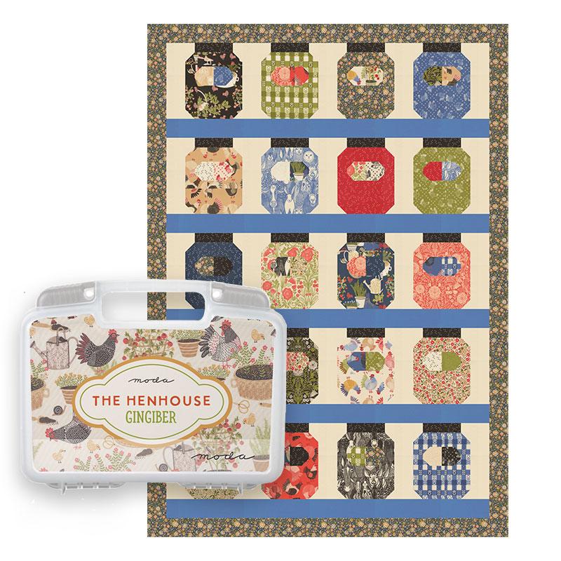 The Henhouse Collector Bin by Gingiber for Moda Fabrics