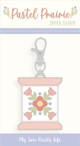 Pastel Prairie Spool Enamel Zip Pull by Heather Briggs of My Sew Quilty Life