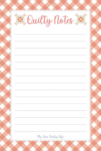 Pastel Prairie Notepad by Heather Briggs of My Sew Quilty Life