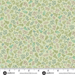 Little Ones Green Foliage Yardage by Makower UK for Andover Fabrics