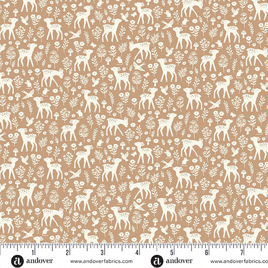 Little Ones Brown Deer Yardage by Makower UK for Andover Fabrics