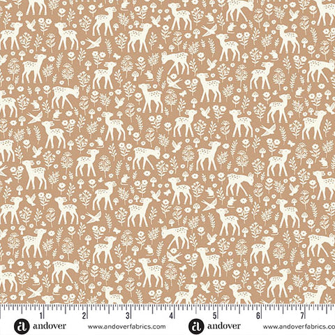 Little Ones Brown Deer Yardage by Makower UK for Andover Fabrics