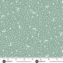 Little Ones Teal Stars Yardage by Makower UK for Andover Fabrics